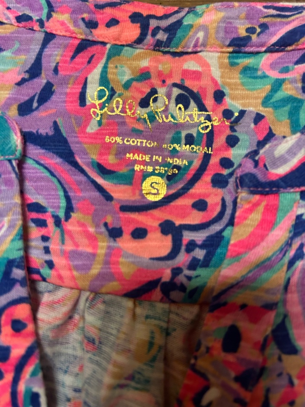 Lilly Pulitzer Multicolor Paisley Shift Dress — Pink, Navy & Turquoise - Picture 5 of 6